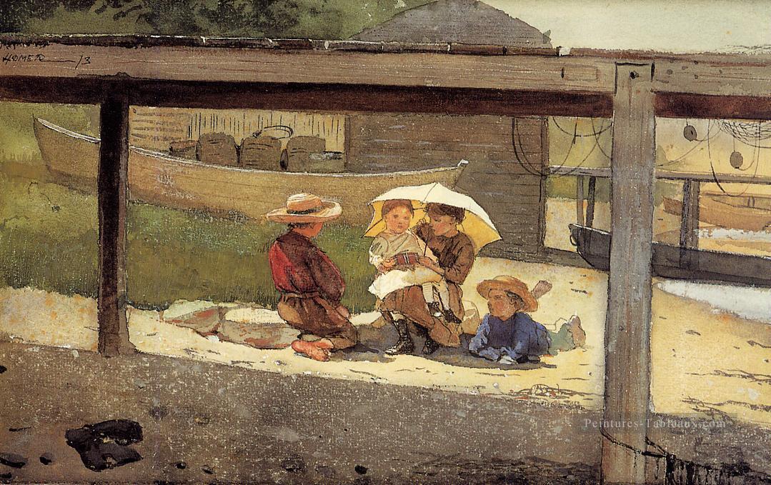 En charge de bébé réalisme peintre Winslow Homer Peintures à l'huile
